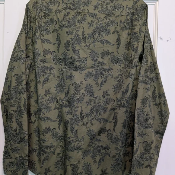 NWT Houston White Men's Olive Casual Button Down Shirt Sz M - Picture 6 of 11